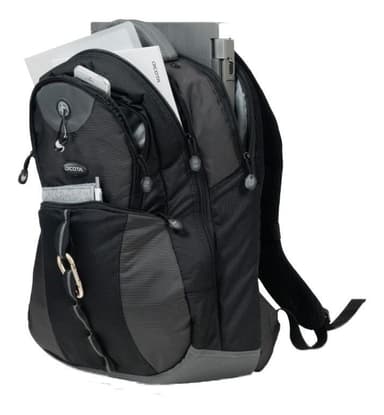 DICOTA Backpack Mission XL, ryggsekk for 15""-17,3"" bärbara datorer, svart / grå