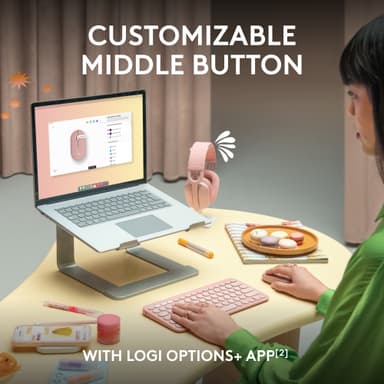 Logitech Pebble Mouse 2 M350s trådløs mus (Off-White)