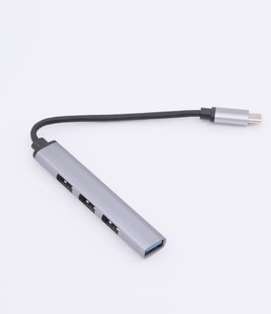 USB Hub, USB-C med 4 USB-porter, 5 Gbps