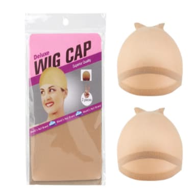 4-paks parykkhette, pustende nylonparykkhetter for kvinner Beige