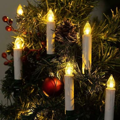 Juletrebelysning, Trådløse LED-lys, 10-pakning