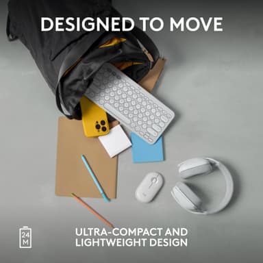 Logitech Pebble Mouse 2 M350s trådløs mus (Off-White)