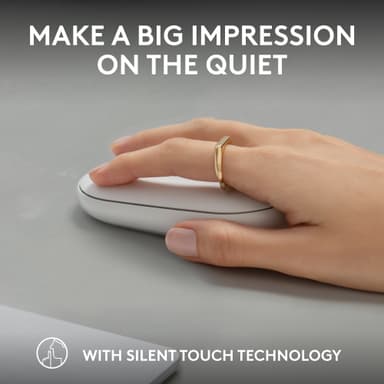Logitech Pebble Mouse 2 M350s trådløs mus (Off-White)