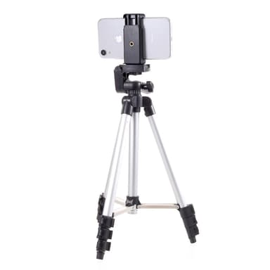 Justerbar stativholder med telefonklips, klemmebredde: 57-83mm