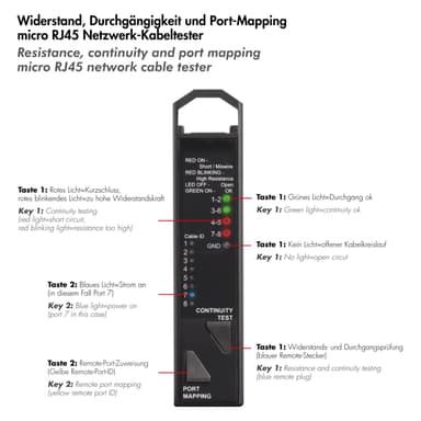 LogiLink 3-i-1 nettverkskabeltester og portkartlegging