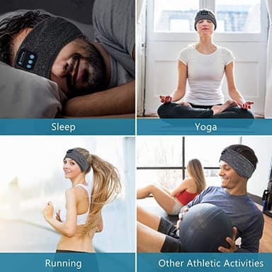 Bluetooth Sportshodebånd Sovehodetelefoner Musikk Øyemaske