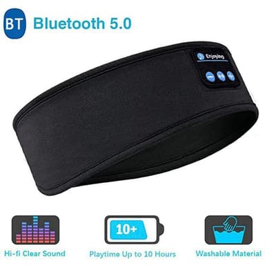 Bluetooth Sportshodebånd Sovehodetelefoner Musikk Øyemaske