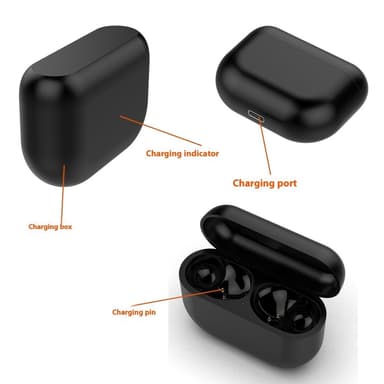 Dock for Jabra Elite 10 ørepropper Ladebrett Ladekabel