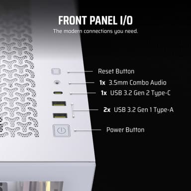 Corsair 3500X ARGB Mid-Tower PC kabinett (hvit)