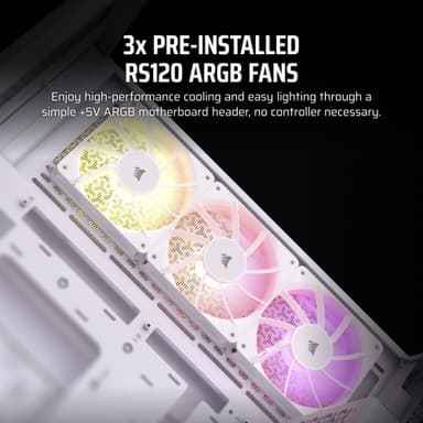 Corsair 3500X ARGB Mid-Tower PC kabinett (hvit)