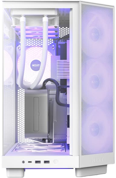 NZXT H6 Flow RGB 2024 PC-kabinett (hvit)