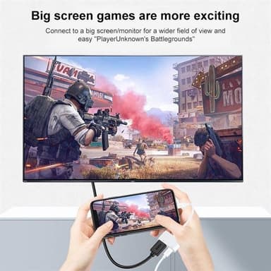 USB-C til HDMI + USB-C-adapter med høy oppløsning