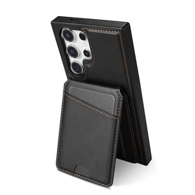 Kortholder og stativ med magnet til Samsung Galaxy S24 Ultra - Svart