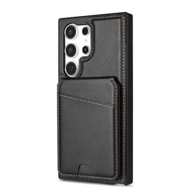 Kortholder og stativ med magnet til Samsung Galaxy S24 Ultra - Svart