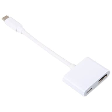 USB-C til HDMI + USB-C-adapter med høy oppløsning