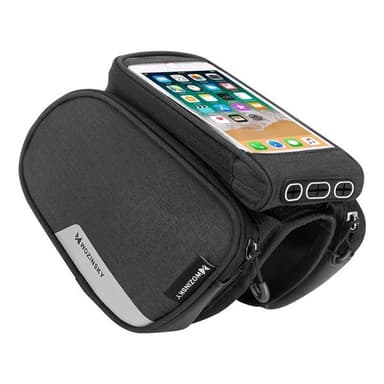 Wozinsky Veske for sykkelrammen med mobilholder 1,5L - Svart