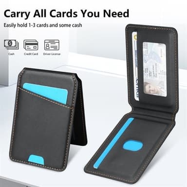 Kortholder og stativ med magnet til Samsung Galaxy S24+ - Svart
