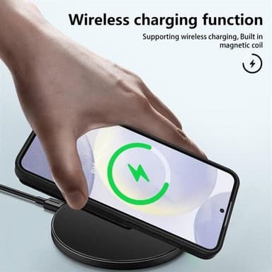 Kortholder og stativ med magnet til Samsung Galaxy S24 FE - Svart