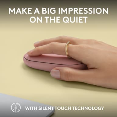 Logitech Pebble Mouse 2 M350s trådløs mus (Rose)