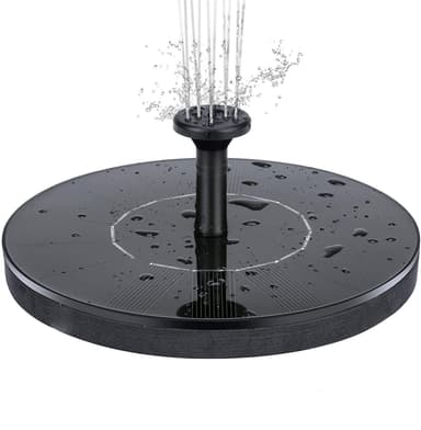 Vannfontene solcelledrevet 13 cm, sort