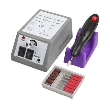 Elektrisk neglefil med 12 redskaper for sliping / polering