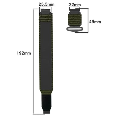 22 mm klokkebånd for Garmin Quatix 7 Pro/FeniX/Fenix 6/Fenix 5 størrelse M Nylon Grå