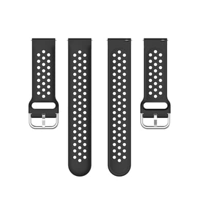 Ensfarget sportsarmbåndsklokkerem for Samsung Galaxy Watch 20 mm Sort