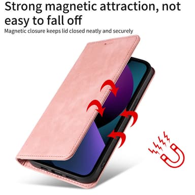 Magnetisk lærveske til Google Pixel 8 Pro Rosa