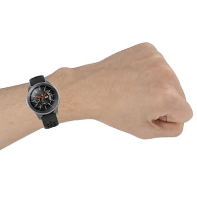 Ensfarget sportsarmbåndsklokkerem for Samsung Galaxy Watch 20 mm Sort