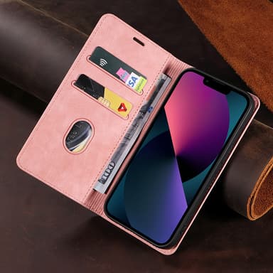 Magnetisk lærveske til Google Pixel 8 Pro Rosa