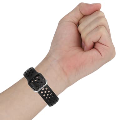 Ensfarget sportsarmbåndsklokkerem for Samsung Galaxy Watch 20 mm Sort