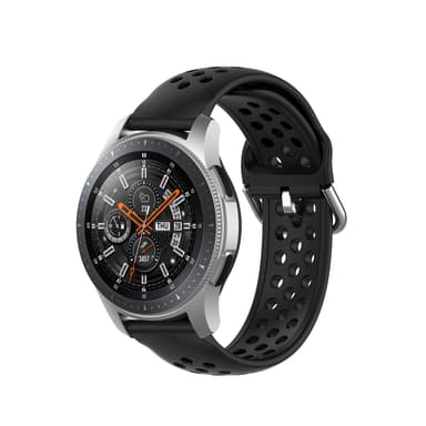 Ensfarget sportsarmbåndsklokkerem for Samsung Galaxy Watch 20 mm Sort