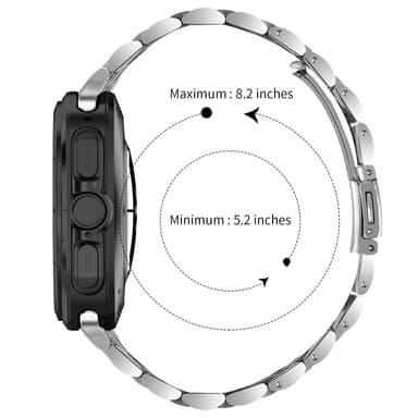 Klokkebånd i rustfritt stål for Samsung Galaxy Watch 7 Ultra 47MM Sliver + Gull