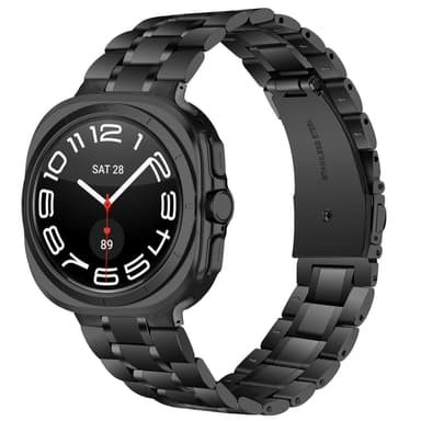Klokkebånd i rustfritt stål for Samsung Galaxy Watch 7 Ultra 47MM Sort