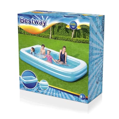 Bestway Family Pool Blue Rektangulær 305 x 183 x 46 cm