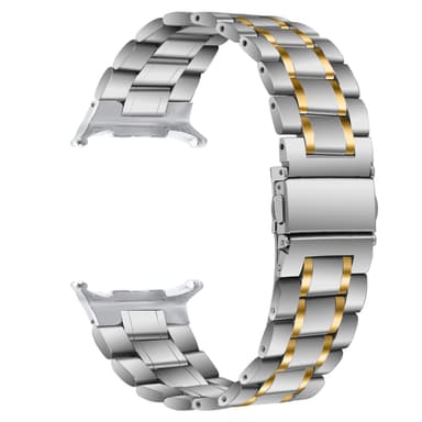 Klokkebånd i rustfritt stål for Samsung Galaxy Watch 7 Ultra 47MM Sliver + Gull