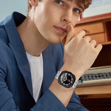 Klokkebånd i rustfritt stål for Samsung Galaxy Watch 7 Ultra 47MM Sølv