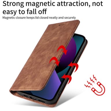 Magnetisk lærveske til Google Pixel 8 Pro Brun