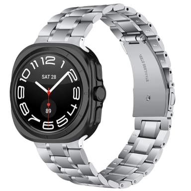 Klokkebånd i rustfritt stål for Samsung Galaxy Watch 7 Ultra 47MM Sølv