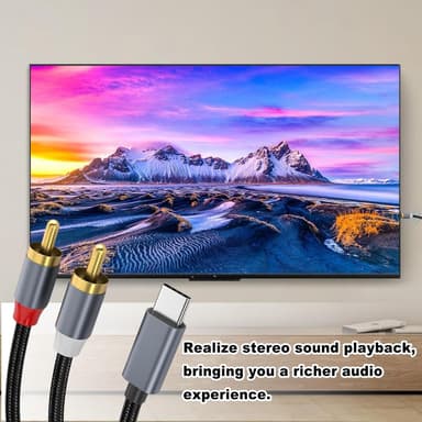 NÖRDIC USB-C til RCA-kabel 1,2m for lyd