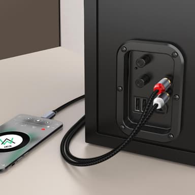 NÖRDIC USB-C til RCA-kabel 1,2m for lyd