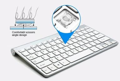 NÖRDIC Trådløst Bluetooth MacOS Tastatur Nordisk Layout 78 taster