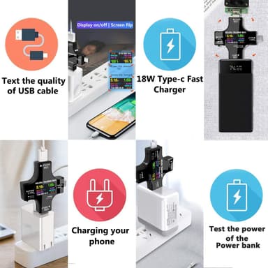 NÖRDIC USB digital tester for å måle strøm