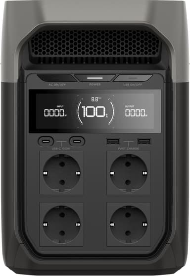 Ecoflow Delta 3 1800W bærbar strømstasjon