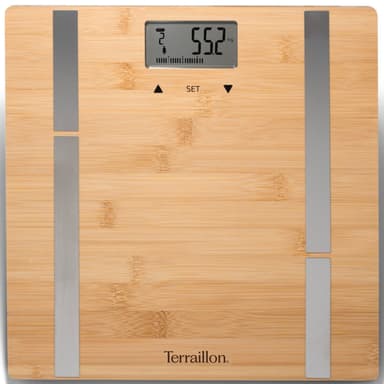 Terraillon Personvekt Bamboo Fit BMI 10 brukere, 180 kg