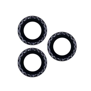 Herdet deksel for kamera for iPhone 16 - Svart/Romb