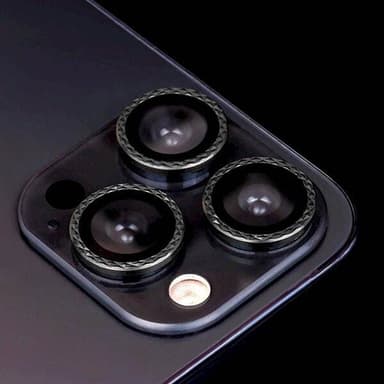 Herdet deksel for kamera for iPhone 16 - Svart/Romb
