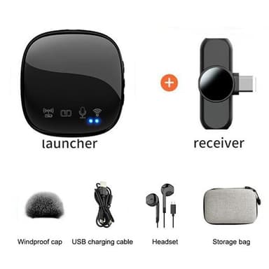 Trådløs Mikrofon med mottaker USB-C
