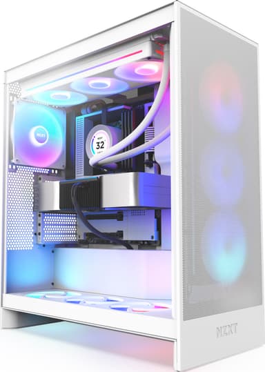 NZXT H7 Flow RGB 2024 PC kabinett (hvit)