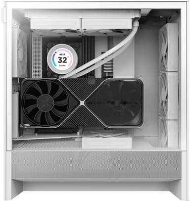 NZXT H5 Flow 2024 PC kabinett (hvit)